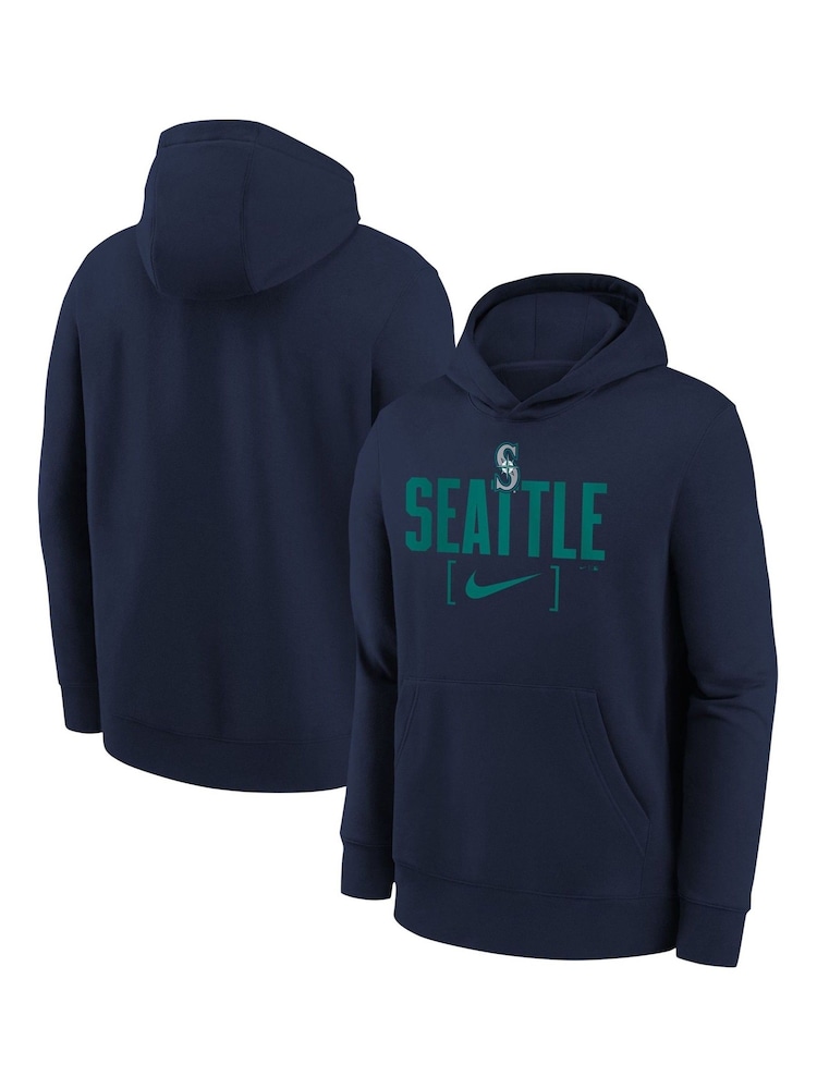 Fanatics Youth Blue MLB Seattle Mariners Club Fleece Club Stack Hoodie - Image 1 of 3