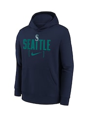 Fanatics Youth Blue MLB Seattle Mariners Club Fleece Club Stack Hoodie - Image 2 of 3