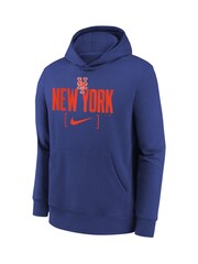 Fanatics Youth Blue MLB New York Mets Club Fleece Club Stack Hoodie - صورة 2 من 3