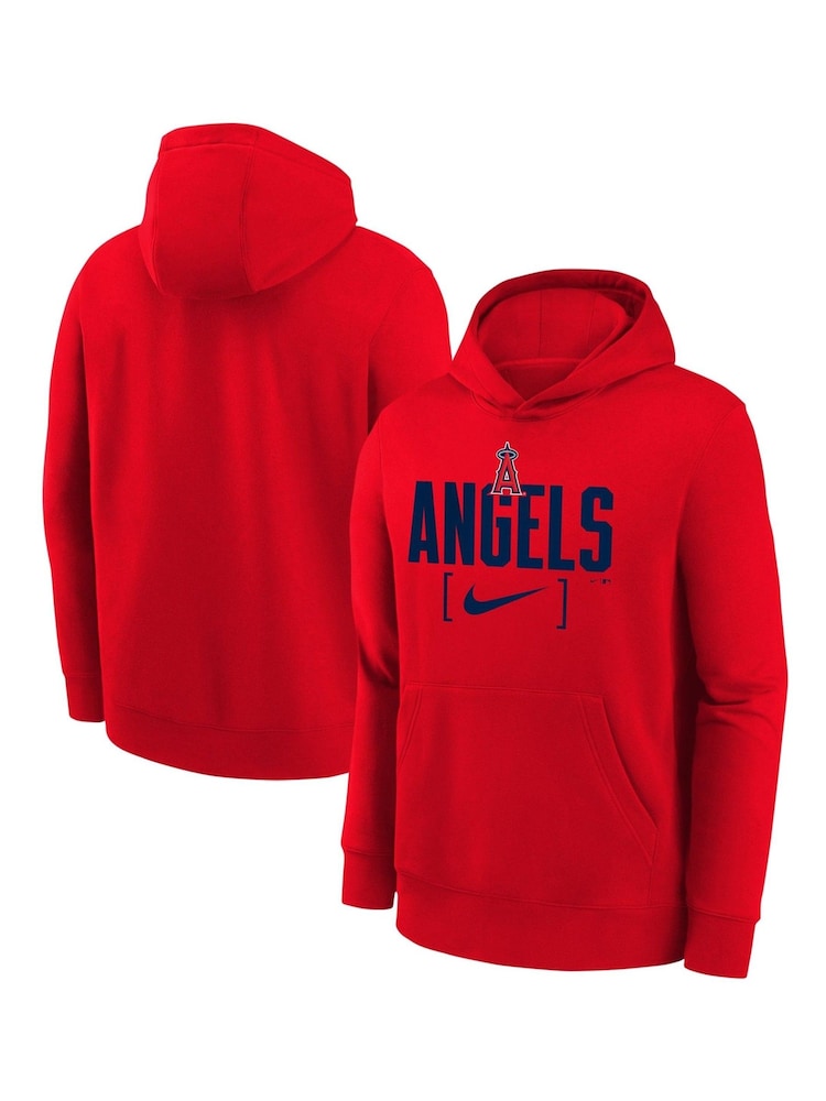 Fanatics Red Los Angels Club Fleece Stack Youth Hoodie - Image 1 of 3