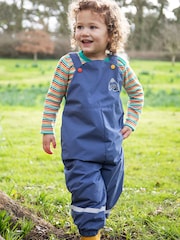 Frugi Little Blue Waterproof Dungarees - Изображение 6 из 6
