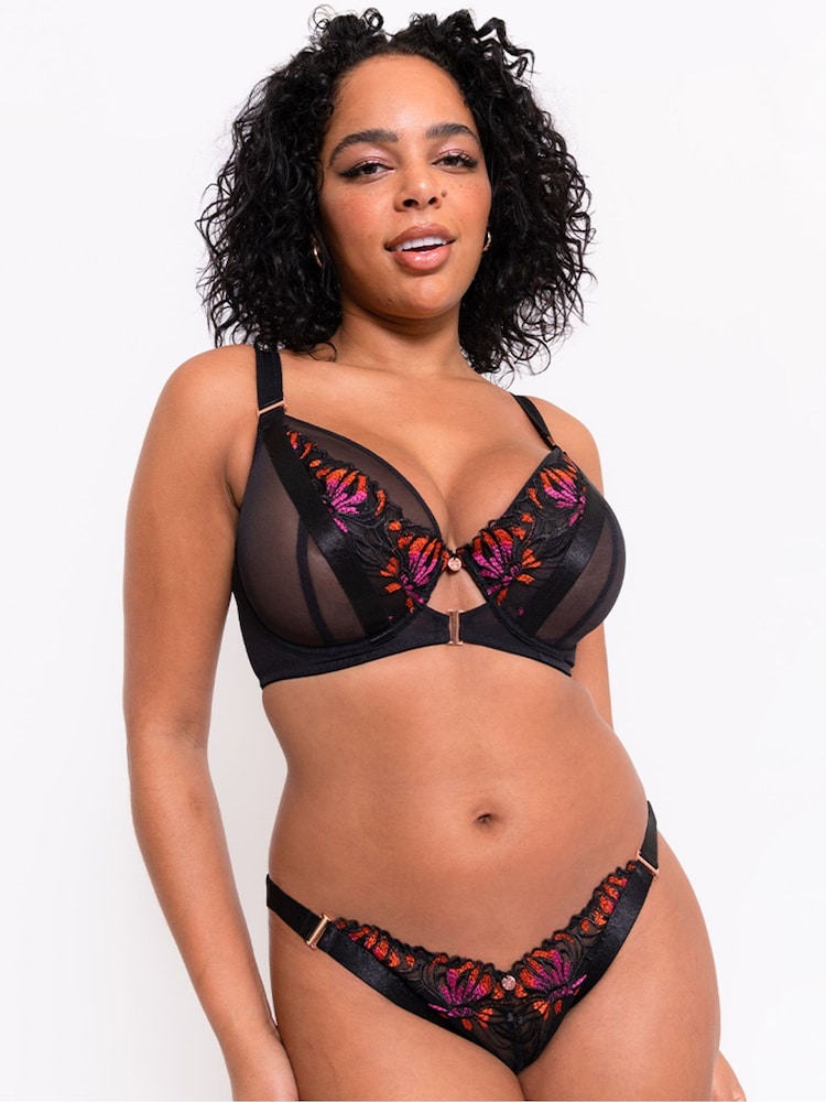 Curvy Kate Scantilly Mesmerise Plunge Black Bra - صورة 2 من 7