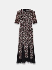 Mint Velvet Black Floral Print Godet Maxi Dress - Image 3 of 4