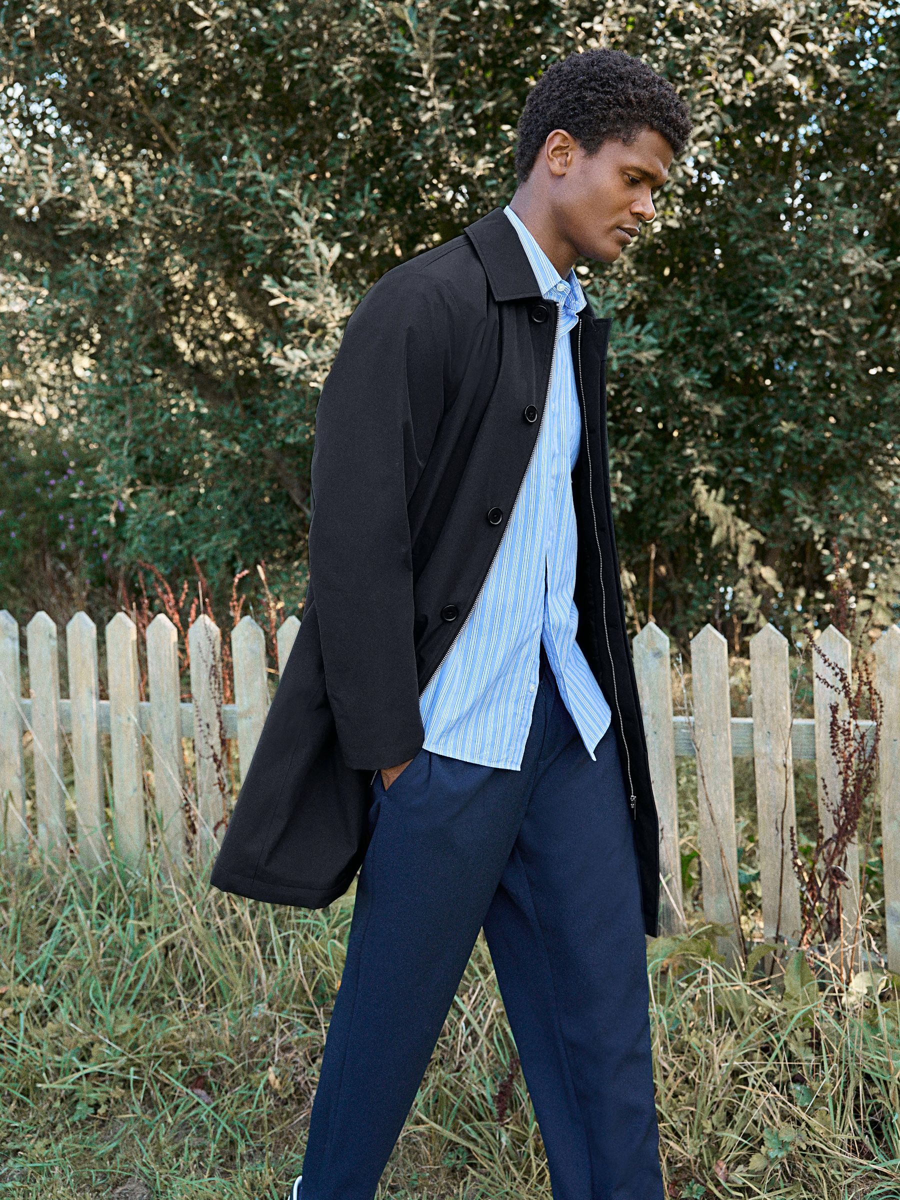 Buy Navy Blue Waterproof Trench Coat from Next Kuwait