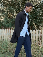 Navy Blue Waterproof Trench Coat - Image 1 of 13