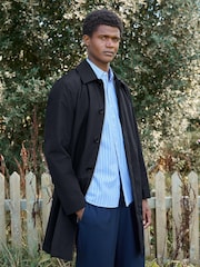 Navy Blue Waterproof Trench Coat - Image 3 of 13