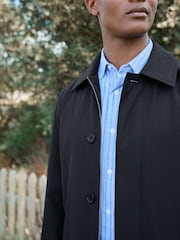 Navy Blue Waterproof Trench Coat - Image 6 of 13