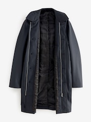 Navy Blue Waterproof Trench Coat - Image 9 of 13