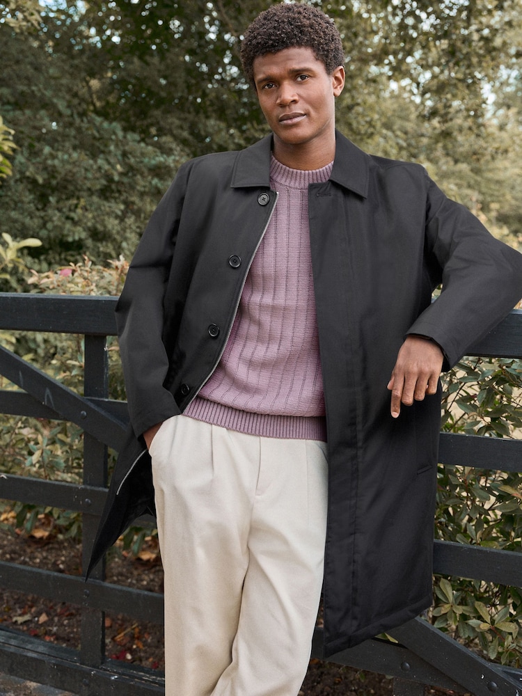 Black Waterproof Trench Coat - Image 1 of 12