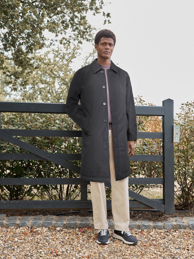 Black Waterproof Trench Coat - Image 2 of 12