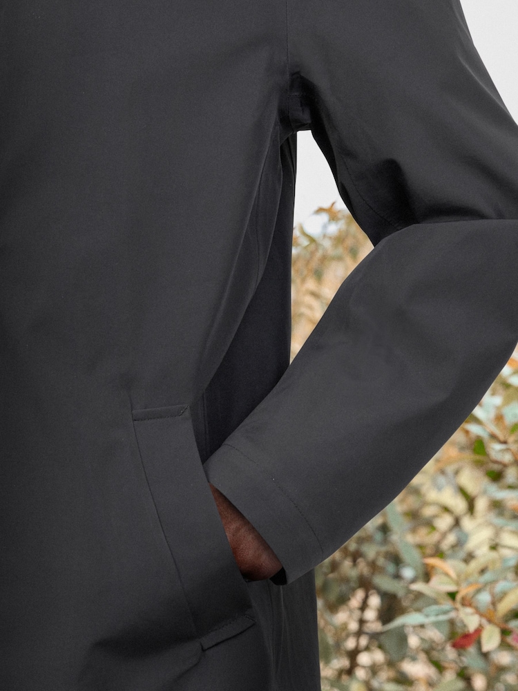 Black Waterproof Trench Coat - Image 6 of 12