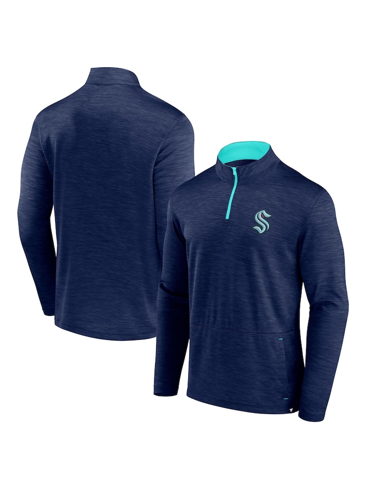 Fanatics Blue NHL Seattle Kraken Quarter Zip Top - Image 1 of 3