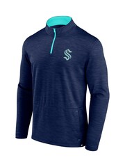 Fanatics Blue NHL Seattle Kraken Quarter Zip Top - Image 3 of 3