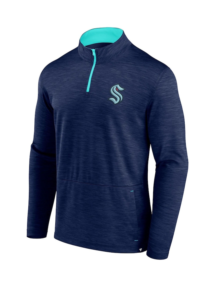 Fanatics Blue NHL Seattle Kraken Quarter Zip Top - Image 3 of 3