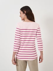 Crew Clothing Company Pink 100% Cotton Ultimate Striped Breton Top - Image 2 of 5