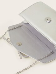 Monsoon Silver Sia Diamante Bow Clutch - Image 3 of 4