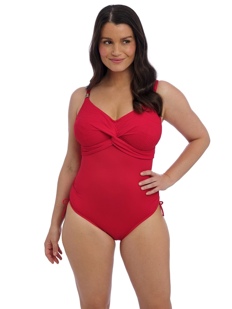 Fantasie Red Full Cup Ottawa Underwire Twist Front Swimsuit - Image 1 of 4