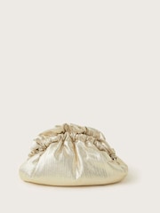 Monsoon Gold Grace Ruffle Clutch - Image 1 of 4