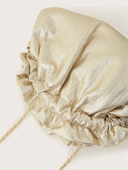 Monsoon Gold Grace Ruffle Clutch - Image 3 of 4