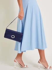 Monsoon Blue Selma Satin Clutch - Image 4 of 4