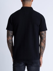 Luke 1977 Waffle On Black Black Polo Shirt - Image 2 of 6