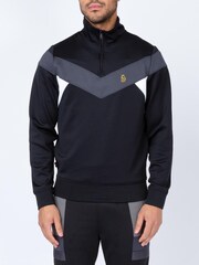 Luke 1977 Kratos Quarter Zip Black Sweat Top - Image 1 of 6