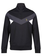 Luke 1977 Kratos Quarter Zip Black Sweat Top - Image 4 of 6