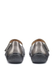 Hotter Pewter Grey Wide Fit Hope Touch-Fastening Leather Shoes - Image 3 of 3