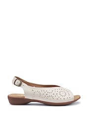 Hotter Cream Sunrise Buckle Regular Fit Sandals - Image 1 of 4