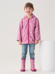 Hatley Pink Sun Charms Zip Up Raincoat - Image 1 of 4