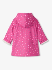 Hatley Pink Tiny Dots mit Sherpa gefütterte, wasserabweisende Jacke mit Farbwechsel - Bild 2 von 5