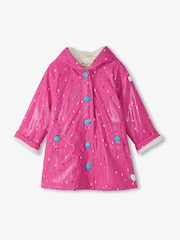 Hatley Pink Tiny Dots mit Sherpa gefütterte, wasserabweisende Jacke mit Farbwechsel - Bild 3 von 5