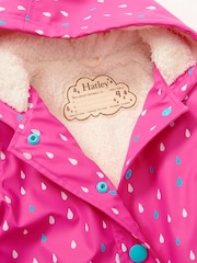 Hatley Pink Tiny Dots mit Sherpa gefütterte, wasserabweisende Jacke mit Farbwechsel - Bild 4 von 5