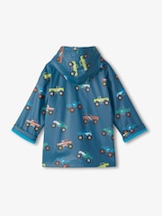 Hatley Blue Monster Trucks Zip-Up Rain Jacket - Bild 3 von 4