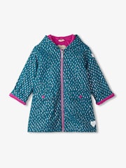 Hatley Blue Mini Lightening Bolts Peplum Raincoat - Image 1 of 3