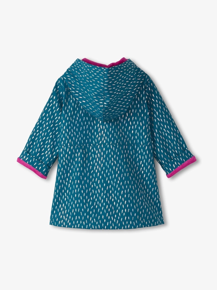 Hatley Blue Mini Lightening Bolts Peplum Raincoat - Image 2 of 3