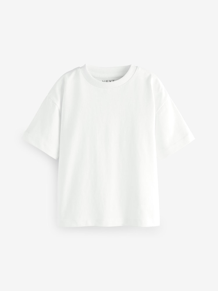 White Short Sleeve Plain T-Shirt (3mths-7yrs) - Image 1 of 4
