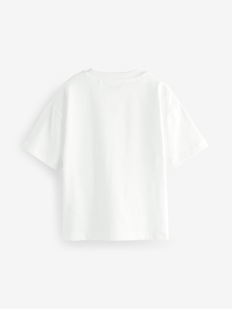 White Short Sleeve Plain T-Shirt (3mths-7yrs) - Image 2 of 4