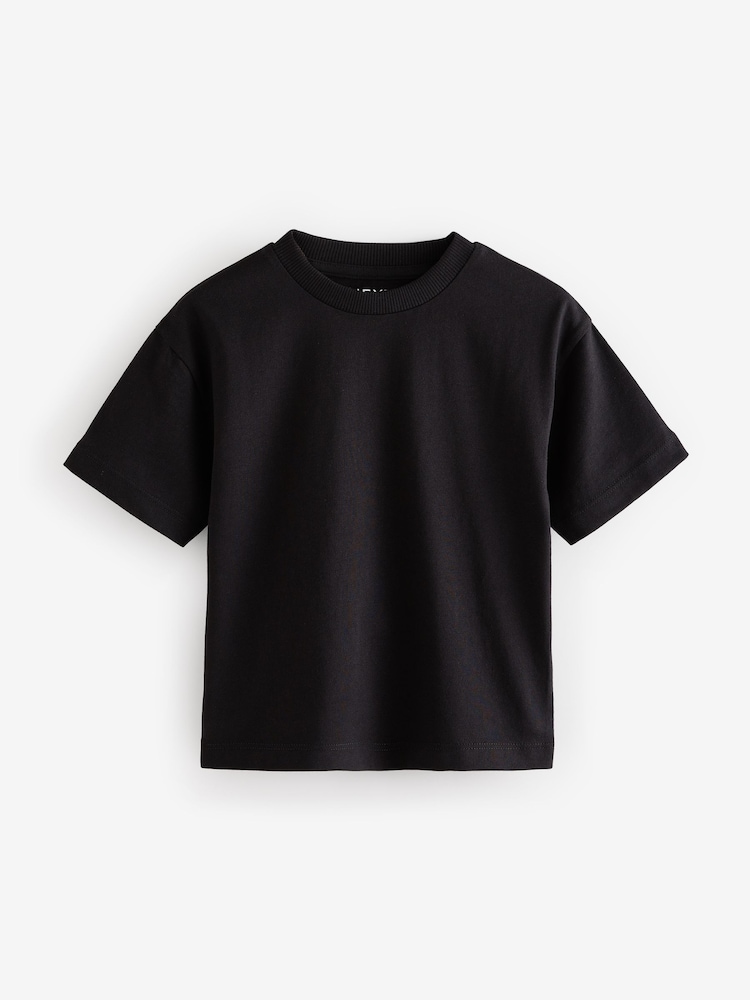 Black Short Sleeve Plain T-Shirt (3mths-7yrs) - Image 1 of 4