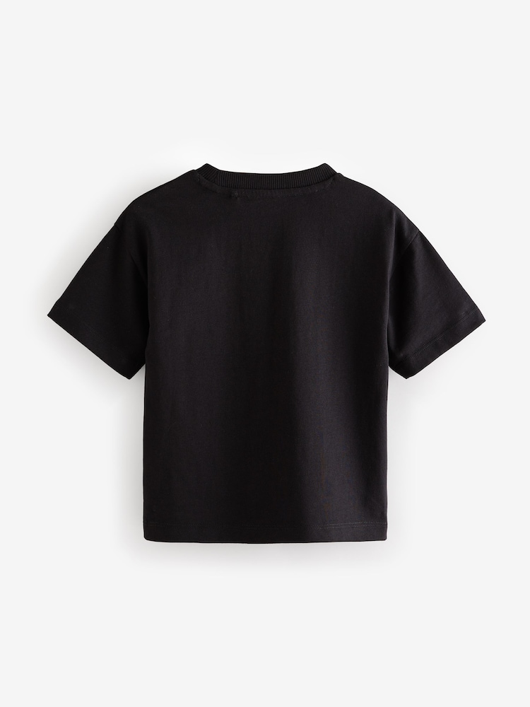 Black Short Sleeve Plain T-Shirt (3mths-7yrs) - Image 2 of 4