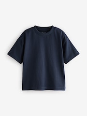 Navy Short Sleeve Plain T-Shirt (3mths-7yrs) - Image 1 of 4