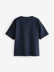 Navy Short Sleeve Plain T-Shirt (3mths-7yrs) - Image 2 of 4
