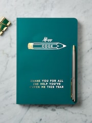Posh Totty Designs Blue Personalised Gold Foil Teacher Notebook - Image 1 of 4