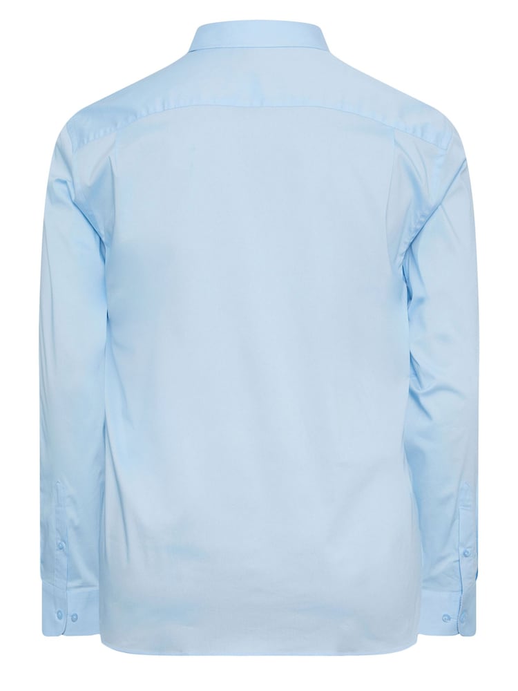 Синий - BadRhino Big & Tall Formal Long Sleeve Shirt - Image 3 of 3 Синий - BadRhino Big & Tall Formal Long Sleeve Shirt - Image 3 of 3