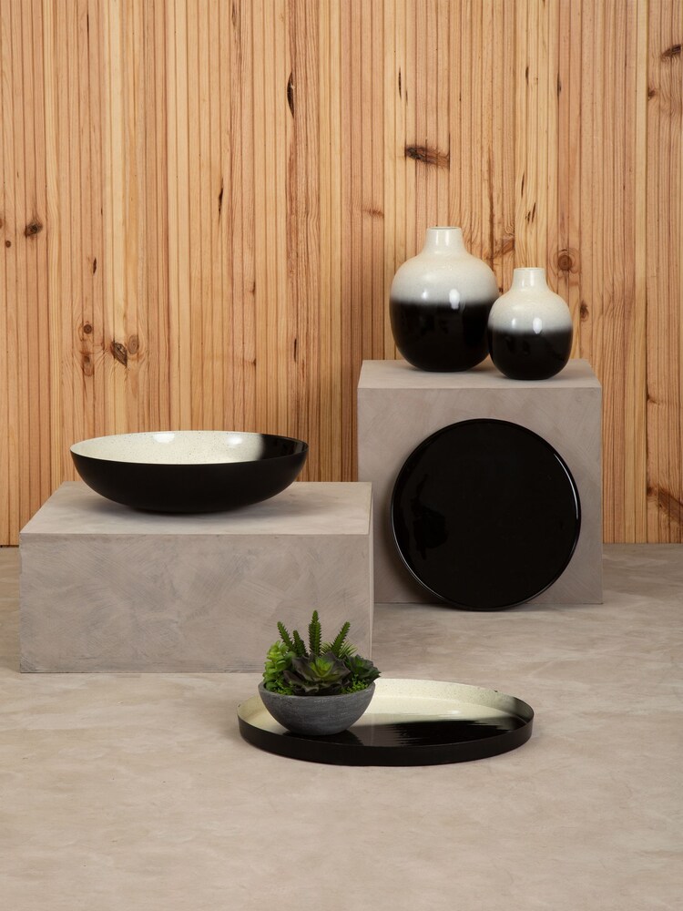 Fifty Five South Black White Ramus Large Ombre Vase - Image 1 of 6 Fifty Five South Black White Ramus Large Ombre Vase - Image 1 of 6