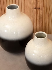 Fifty Five South Black White Ramus Large Ombre Vase - Image 3 of 6