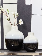 Fifty Five South Black White Ramus Large Ombre Vase - Image 6 of 6