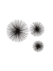 Fifty Five South Set of 3 Black Mirano Iron Starburst Wall Decor - Image 1 of 6