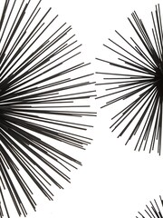 Fifty Five South Set of 3 Black Mirano Iron Starburst Wall Decor - Image 4 of 6