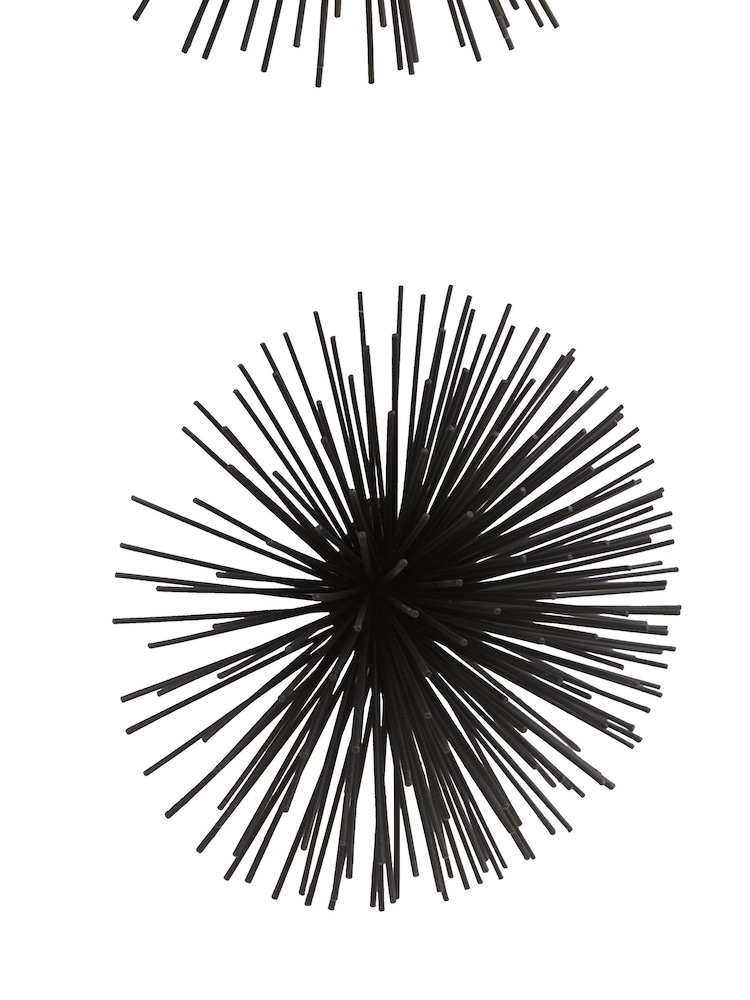 Fifty Five South Set of 3 Black Mirano Iron Starburst Wall Decor - Image 6 of 6